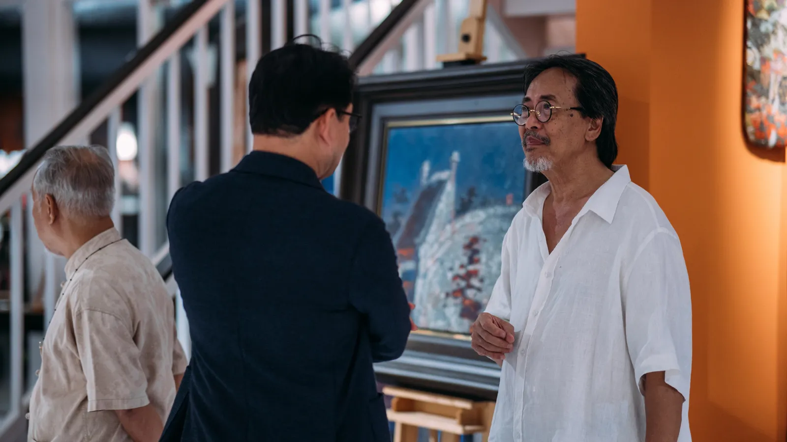 Artist Hoai Huong at the Harbour of Time Art Gallery